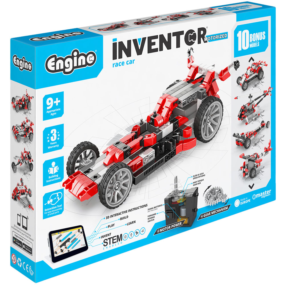 Engino Inventor Motorized Race Car Building Set Image 1