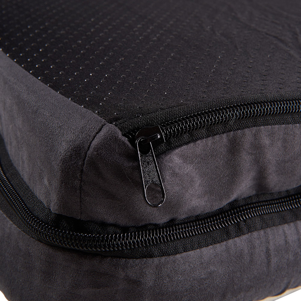 H&O Direct 75cm Dark Grey Warm Cushioned Plush Pet Bed Image 4