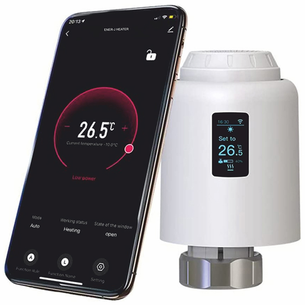ENER-J Wi-Fi Smart Thermostatic Radiator Valve with Screen 2 Pack Image 4