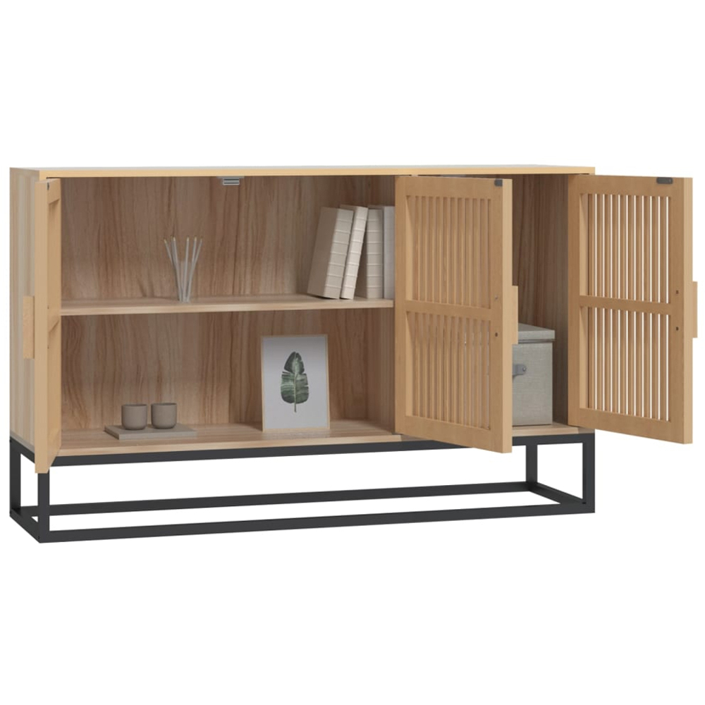 vidaXL 3 Door Brown Sideboard Image 3