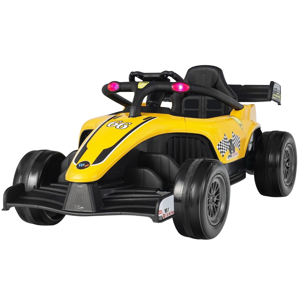 Costway Kids Yellow Ride On Car with Remote Control and MP3 Music 12V Image 1
