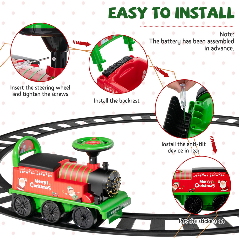 Costway Kids Green Battery Powered Electric Ride On Car 6V Image 5