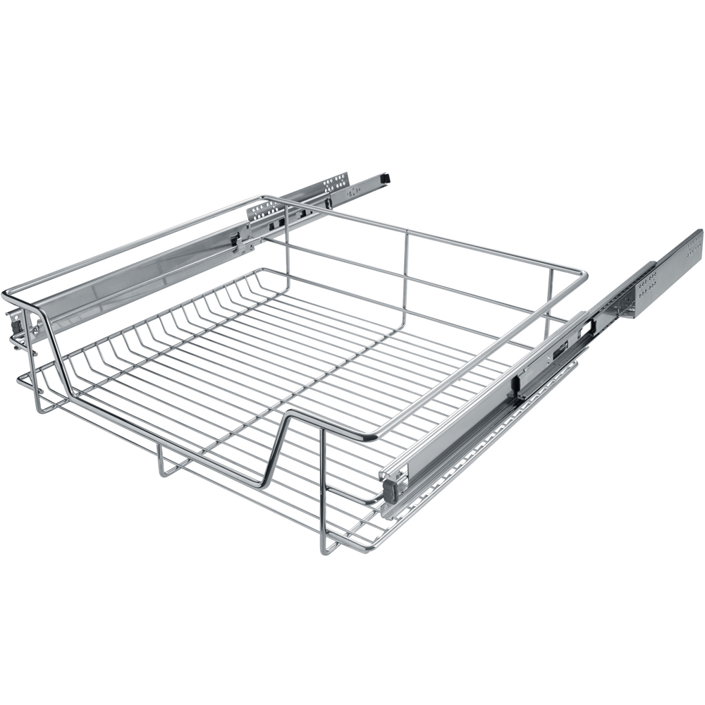 tectake Chrome Drawer with Telescopic Runner 4 Pack Image 3