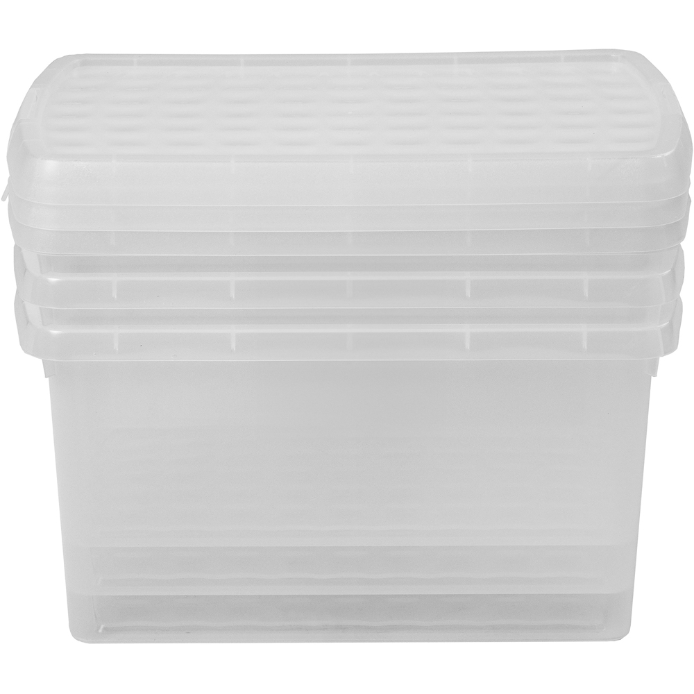 Wham Clip 14L Clear Rectangular Storage Box with Lid 3 Pack Image 5