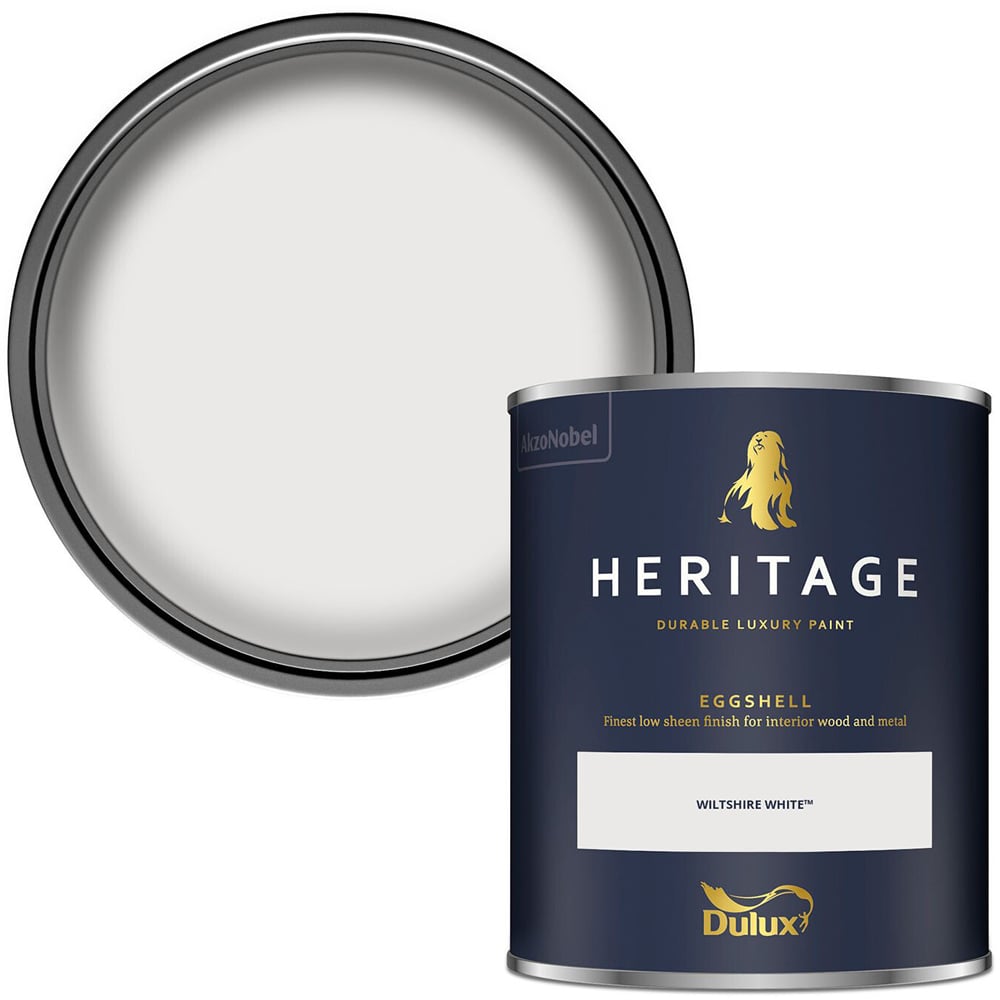 Dulux Heritage Wood and Metal Wiltshire White Eggshell Paint 750ml Image 1