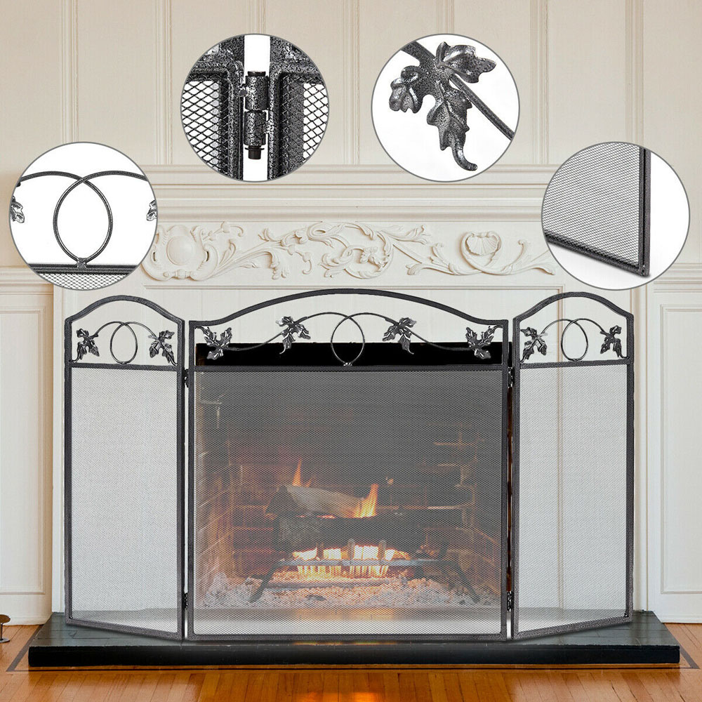Costway Mesh Fireplace Screen Image 5