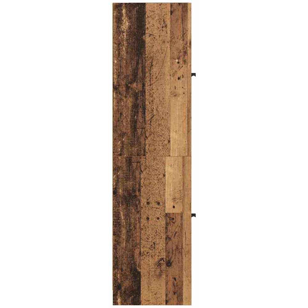 vidaXL 2 Glass Door 4 Shelf Old Wood Slim Highboard Image 7