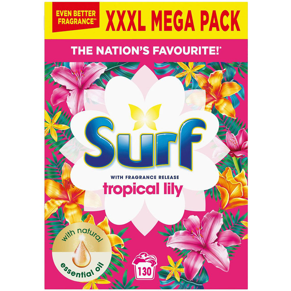 Surf Tropical Lily Laundry Powder with Comfort Sunshiny Days Fabric Conditioner Image 3