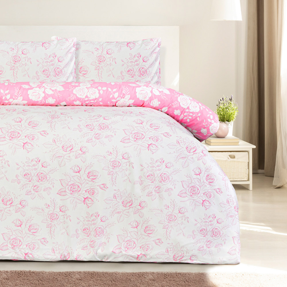Smart Living Single Floral Toile Duvet Set Image 7