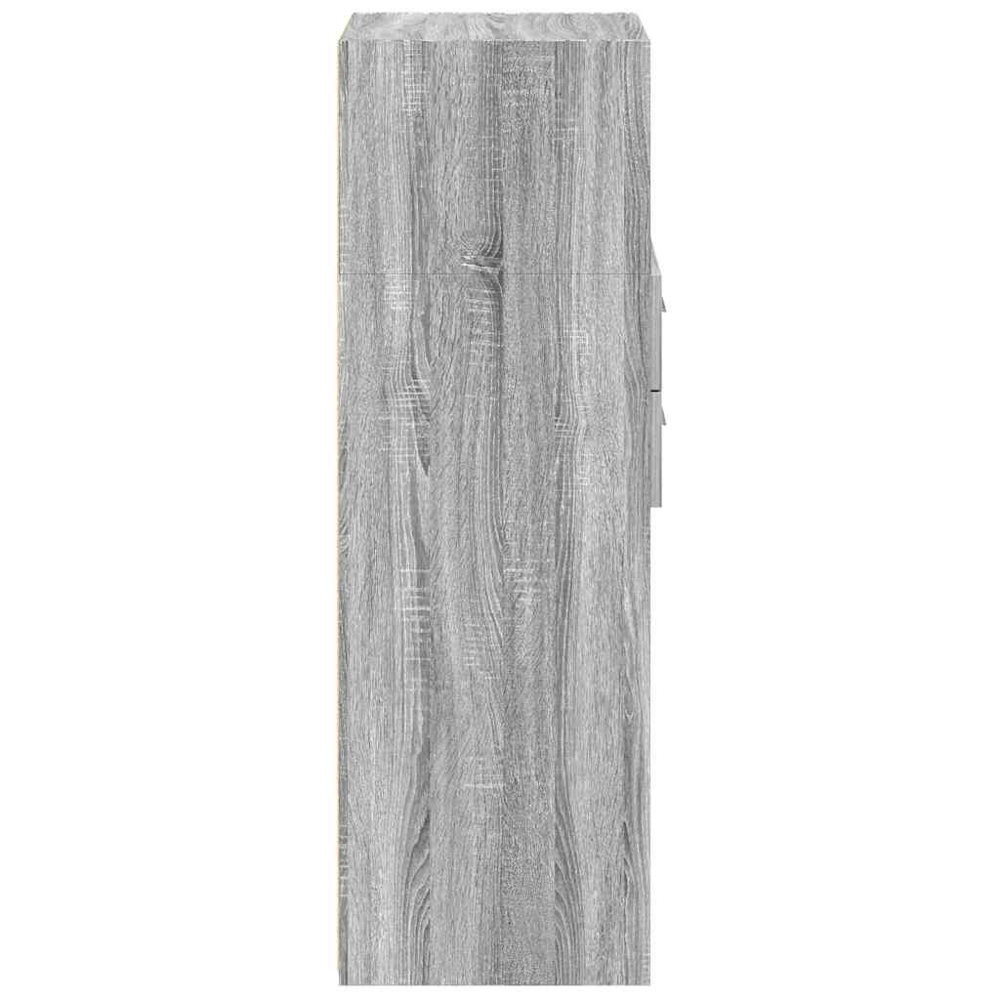 vidaXL 2 Drawer 3 Shelf Grey Sonoma Highboard Image 5