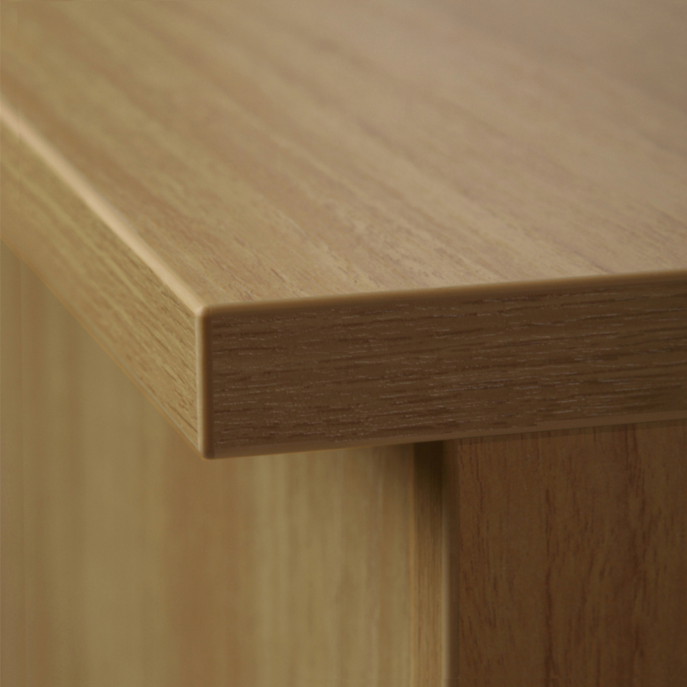 R White Cabinets 2 Door Classic Oak Mid Height Cupboard Image 3