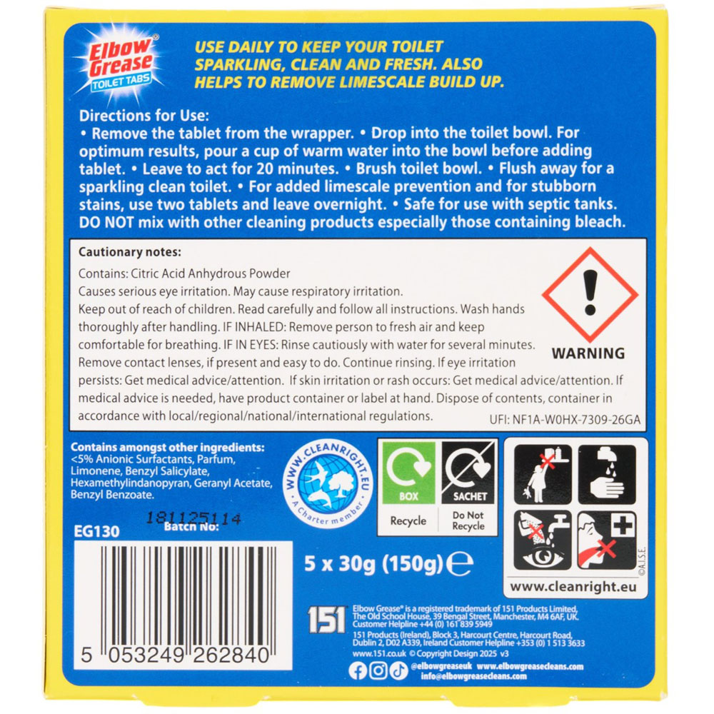 Elbow Grease Toilet Tabs - Lemon Fresh Image 3