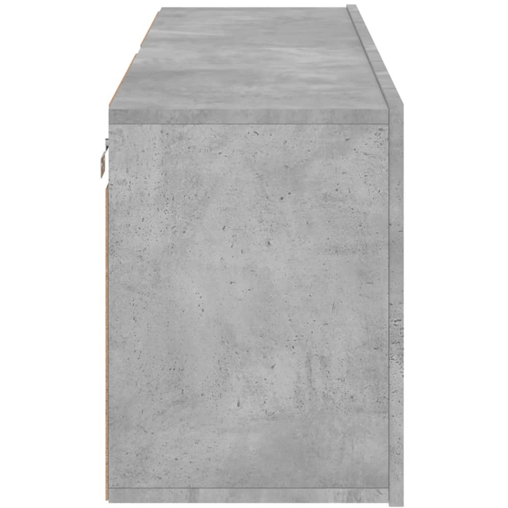 vidaXL 2 Door Concrete Grey Wall Mounted TV Cabinet Set of 2 Image 5