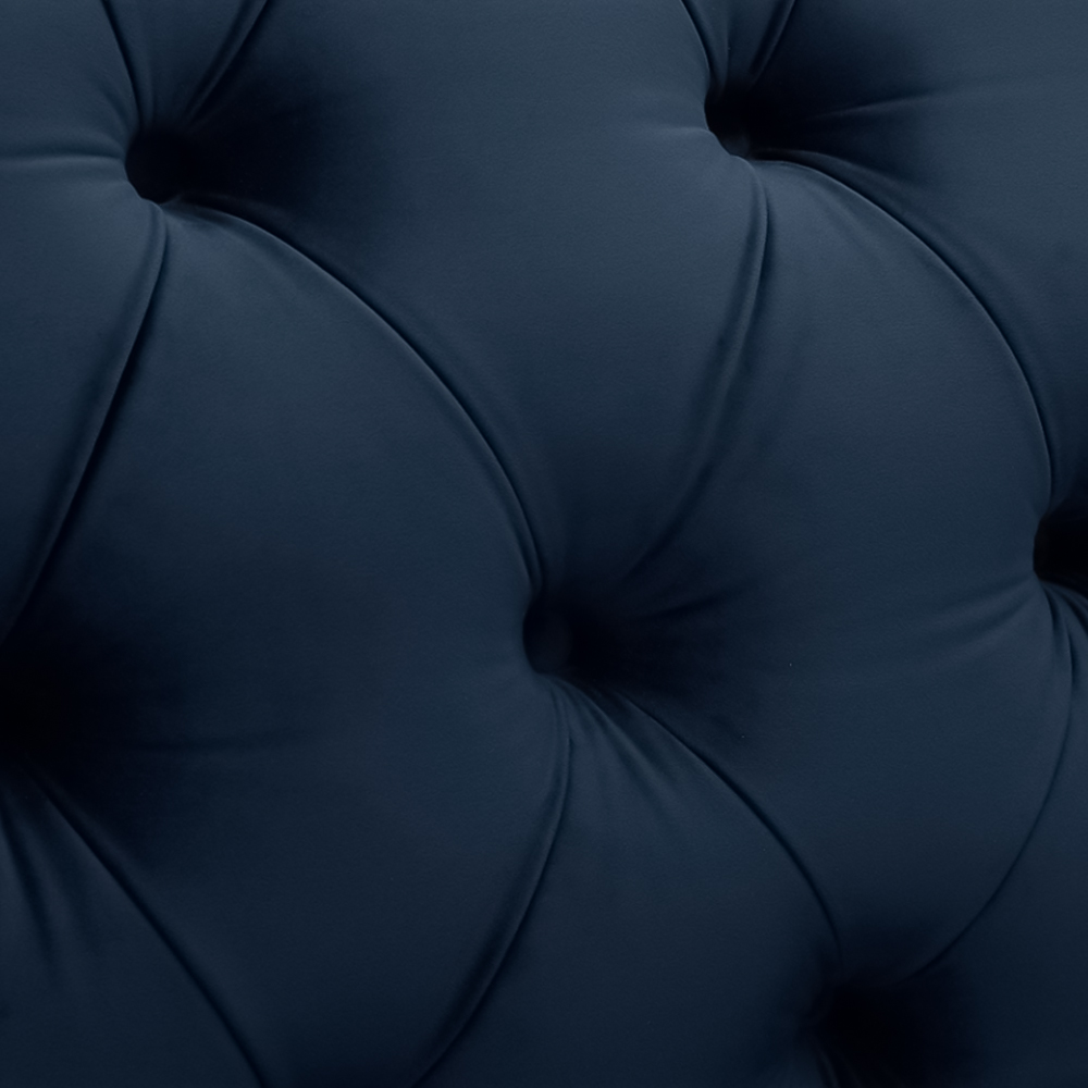 Home Detail Mayfair Midnight Blue Velvet Curved Sofa Chair Image 7