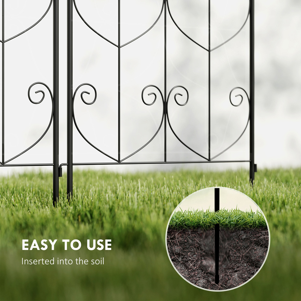 Outsunny Metal Garden Trellis Panels 180 x 50cm 2 Pack Image 8