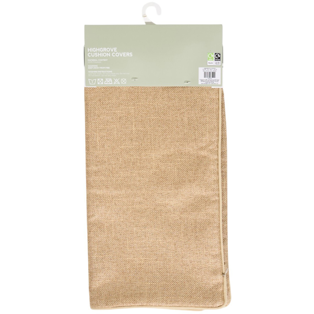 Pack of 2 Highgrove Cushion Covers Latte Image 2