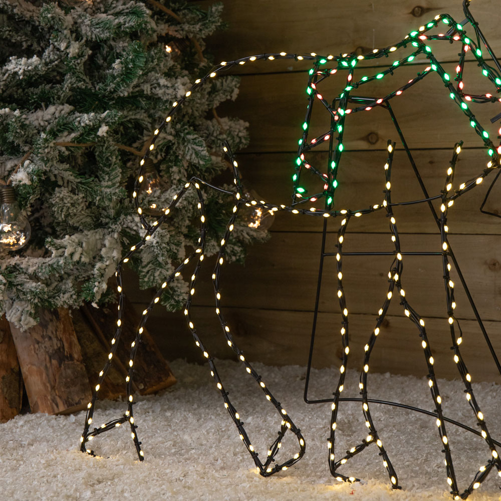 Samuel Alexander FlexiBrights 420 Multicoloured LED Reindeer Christmas Decoration 1.4m x 86cm Image 6