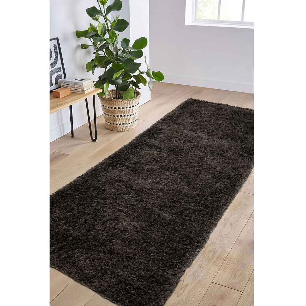 Homemaker Jazz Anthracite Shaggy Runner 60 x 110cm Image 4