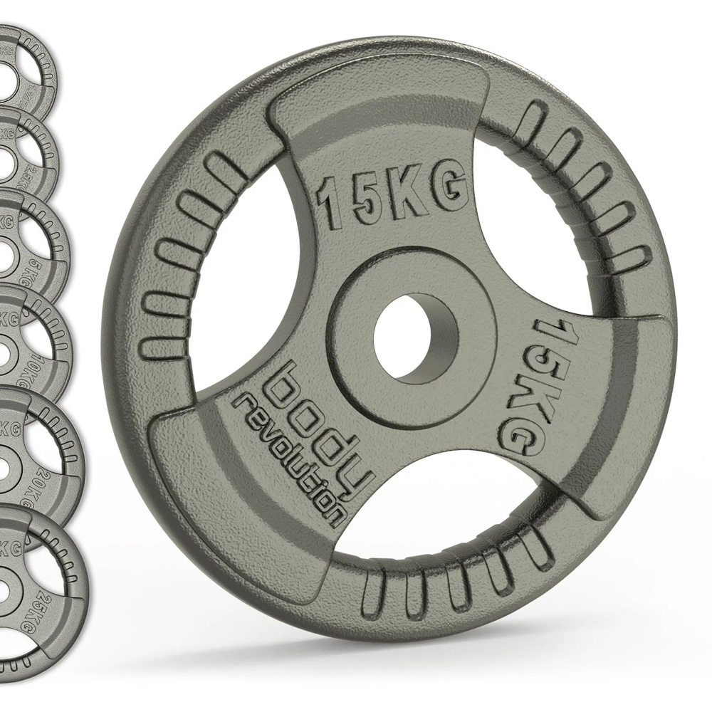 Olympic Tri Grip Cast Iron Weight Plates 1.25kg 2 Pack Image 3