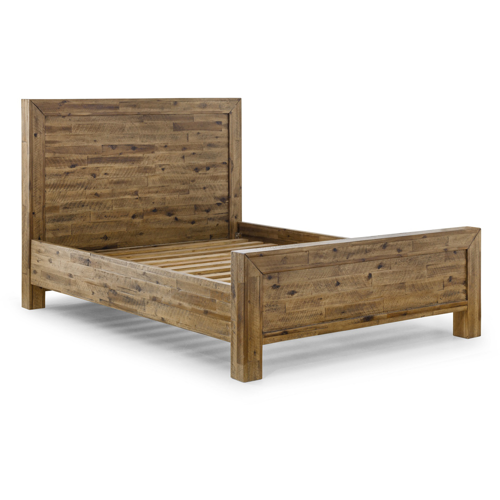 Julian Bowen Hoxton Super King Rustic Oak Wooden Bed Frame Image 4