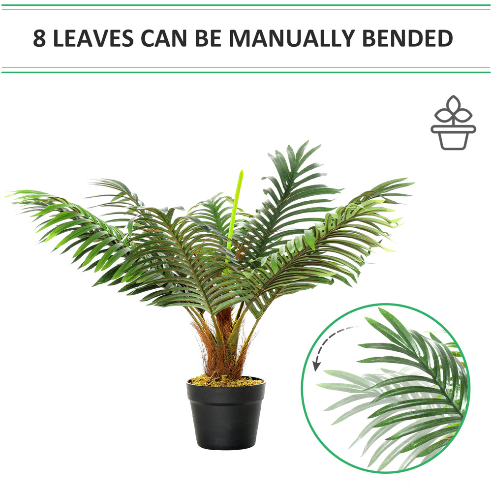 Outsunny Tropical Palm Tree Artificial Plant In Pot 2ft Image 6