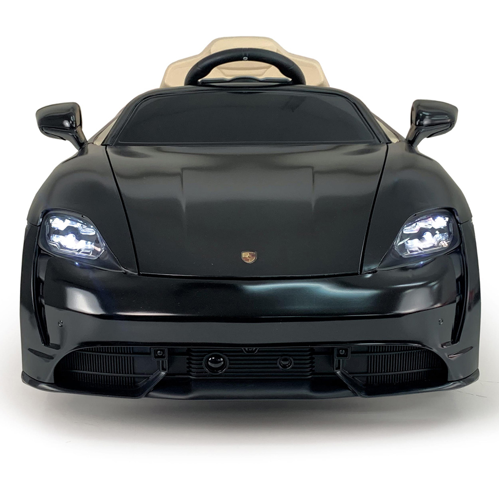 Injusa Black 12V Electric Porsche Taycan Turbo S Kids Ride On Image 2