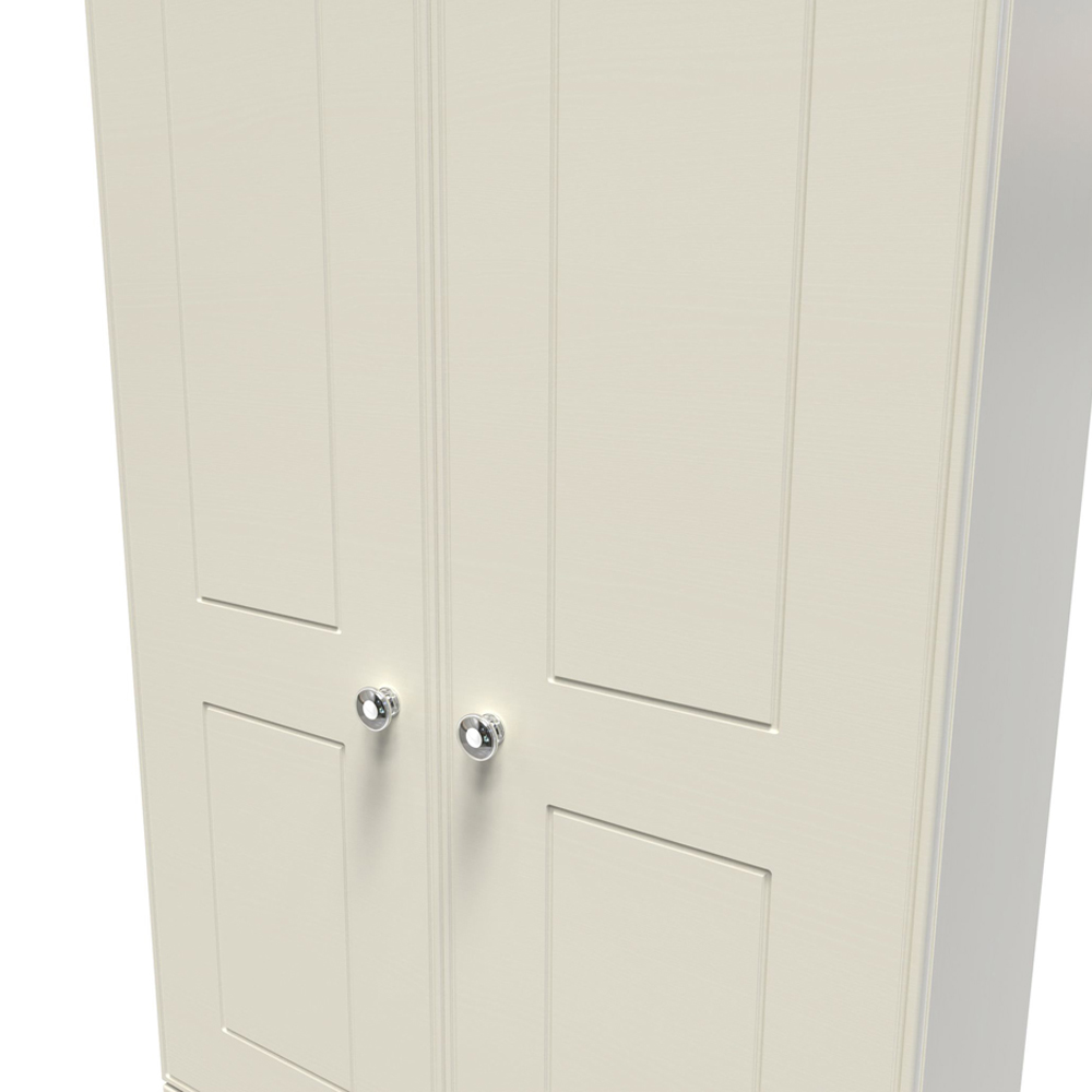 Crowndale Victoria 2 Door 2 Drawer Cream Ash and Oak Wardrobe Image 6