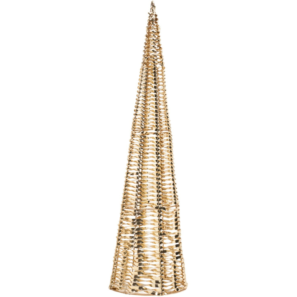 Set of 2 LED Foil Cones Gold Image 4