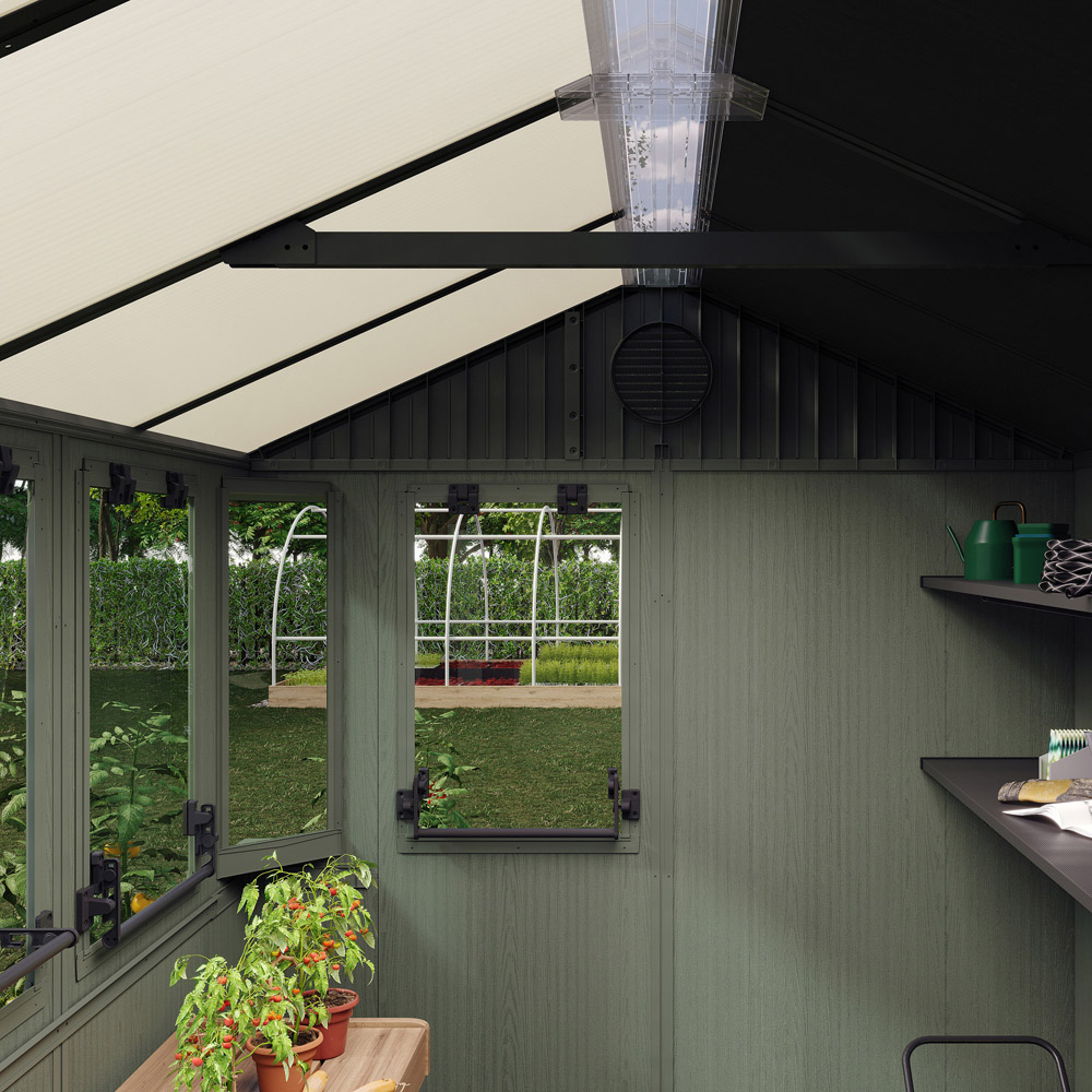 Keter 6 x 8ft Green Apex Potting Shed Image 7