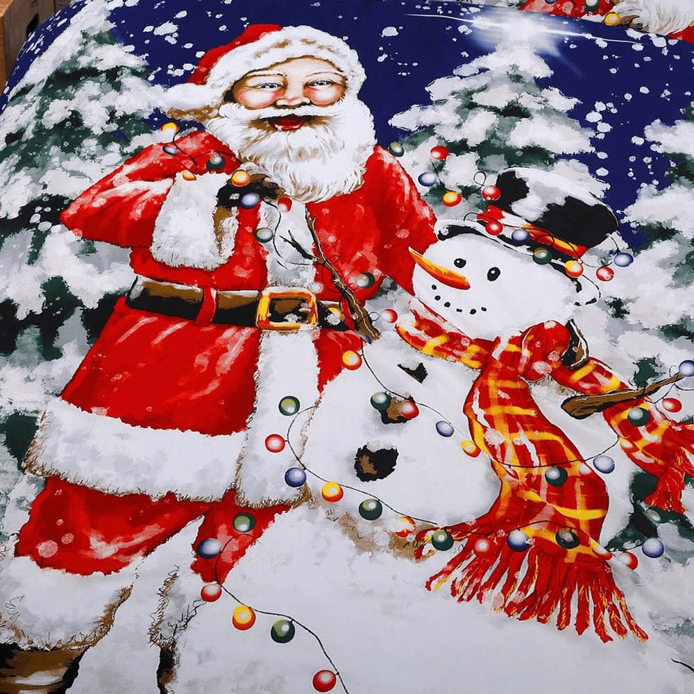 Velosso King Size Santa Xmas Lights Duvet Set Image 3