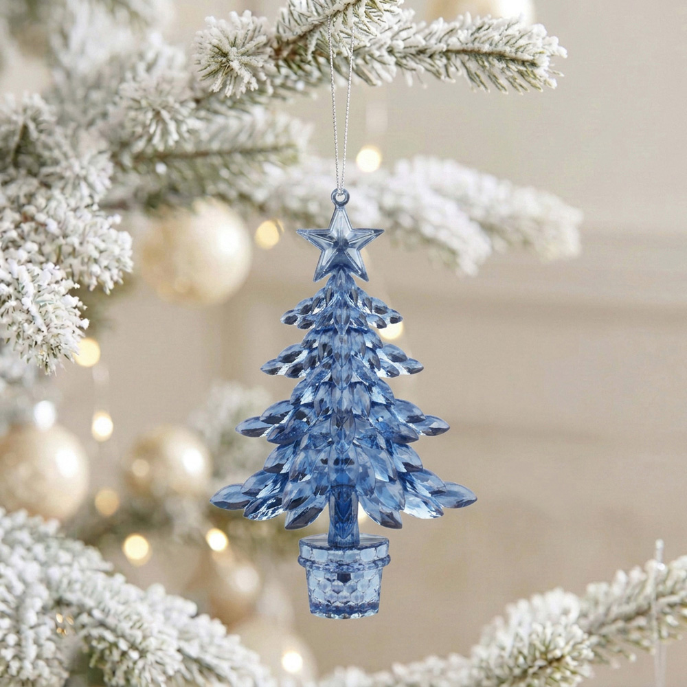 Crystal Tree Hanging Decoration Blue Image 2