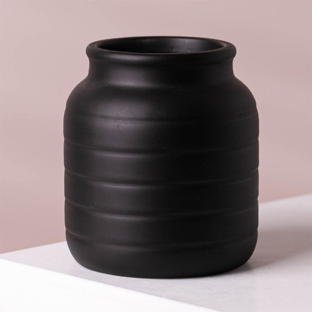 Leaf Black Vase Planter 13 x 14cm Image 3