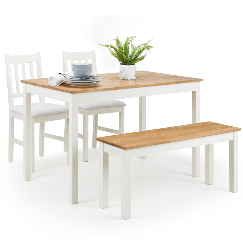 Julian Bowen Coxmoor 4 Seater Rectangular Dining Table Ivory and Oak Image 4