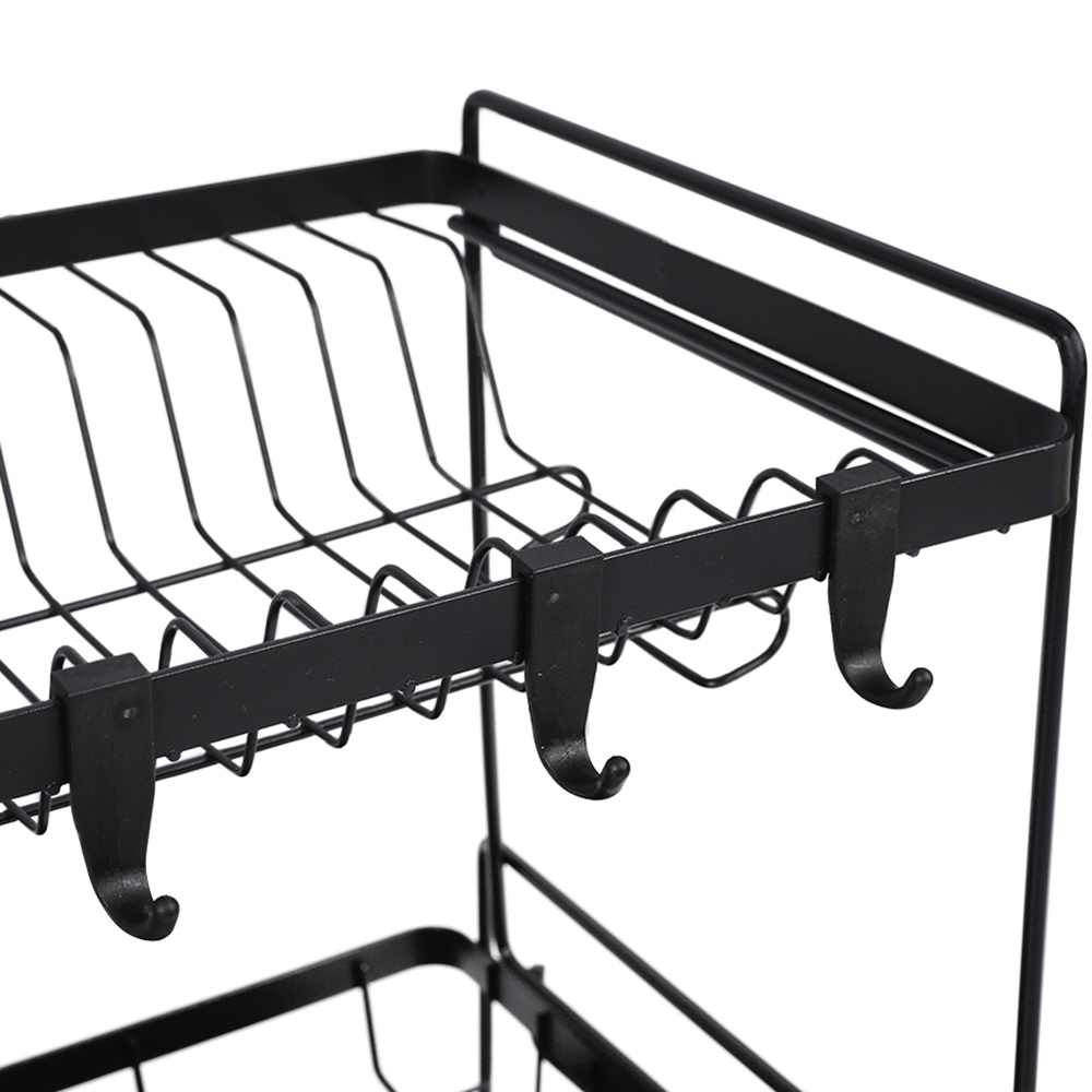 Living and Home 2 Tier Dish Drying Rack with Drainboards Image 6
