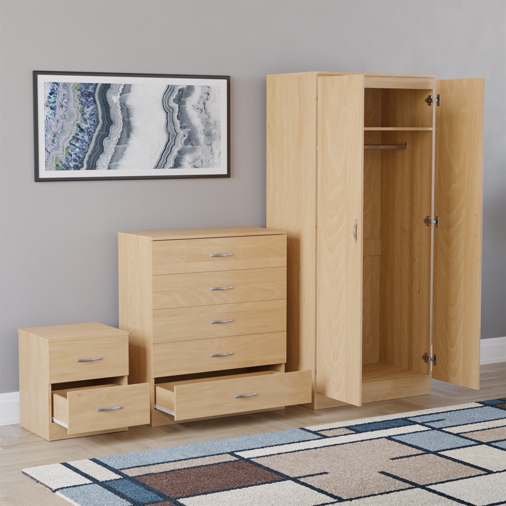 VIDA DESIGNS Riano Pine 3 Piece Bedroom Furniture Set Image 4