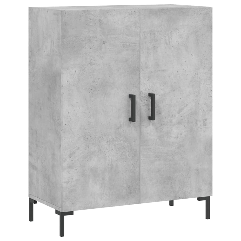 vidaXL 2 Door 3 Shelf Concrete Grey Highboard Image 7