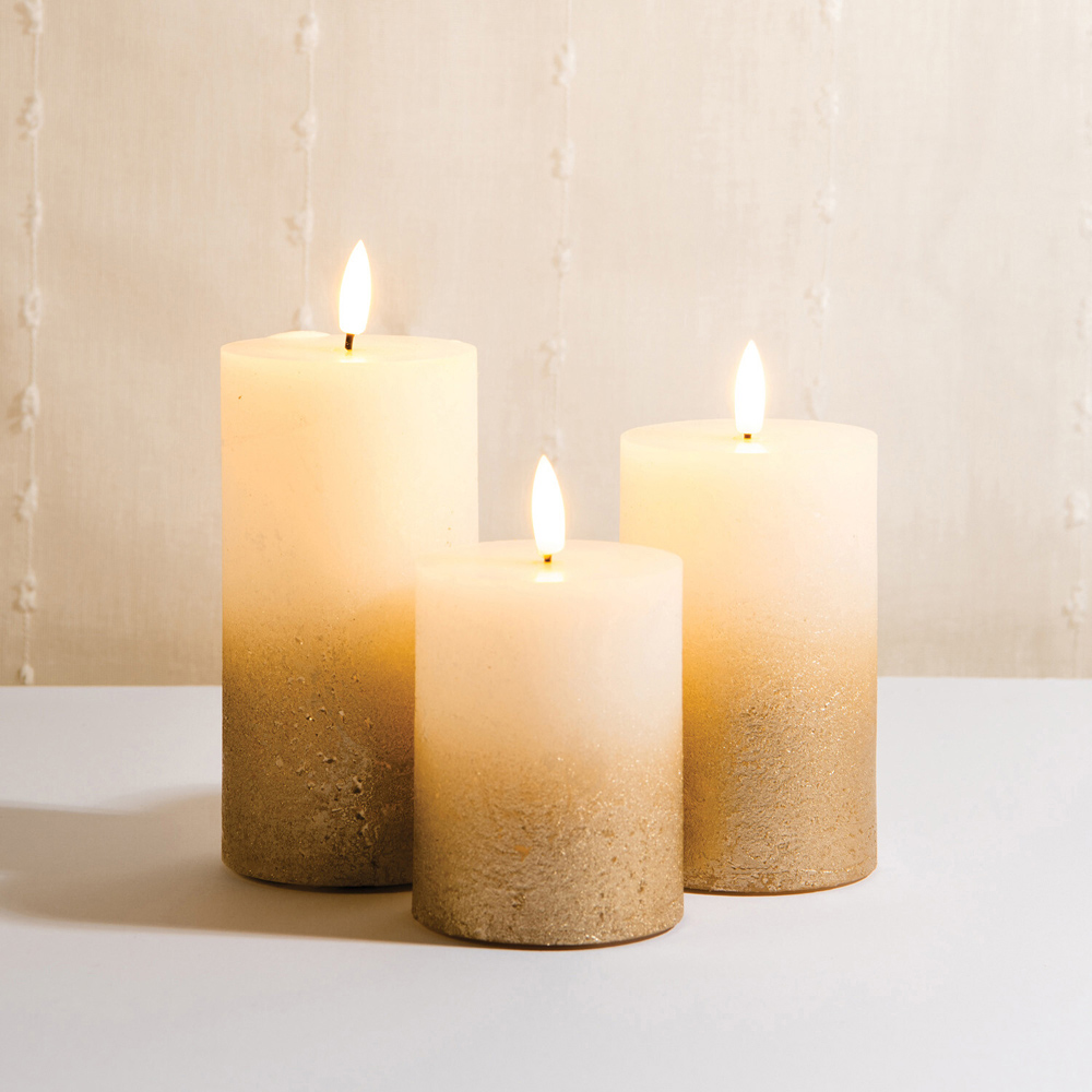 Ombre Finish LED Candle Set Image 2