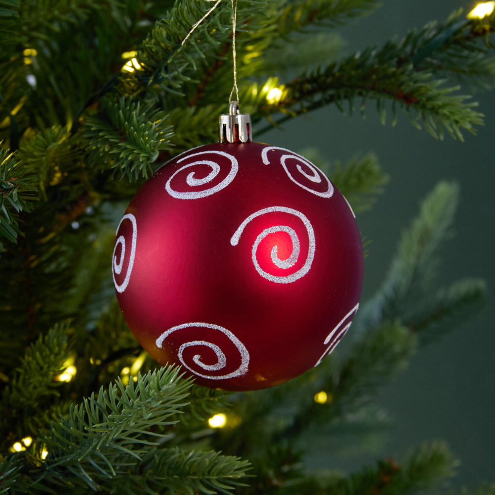 Pack of 12 Novelty Grumble BaublesGreen and Red Image 7