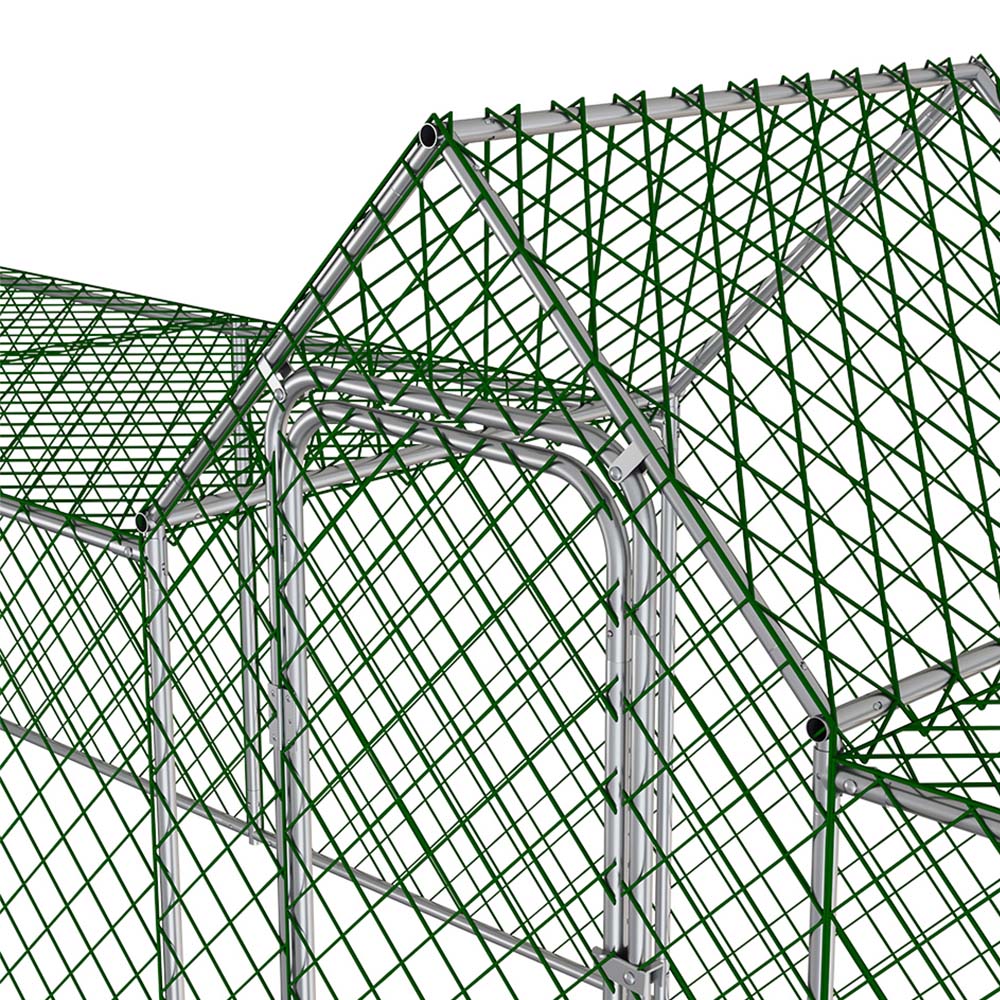 Living and Home Silver Metal Chicken Coop Run with Waterproof PE Tarpaulin Image 5