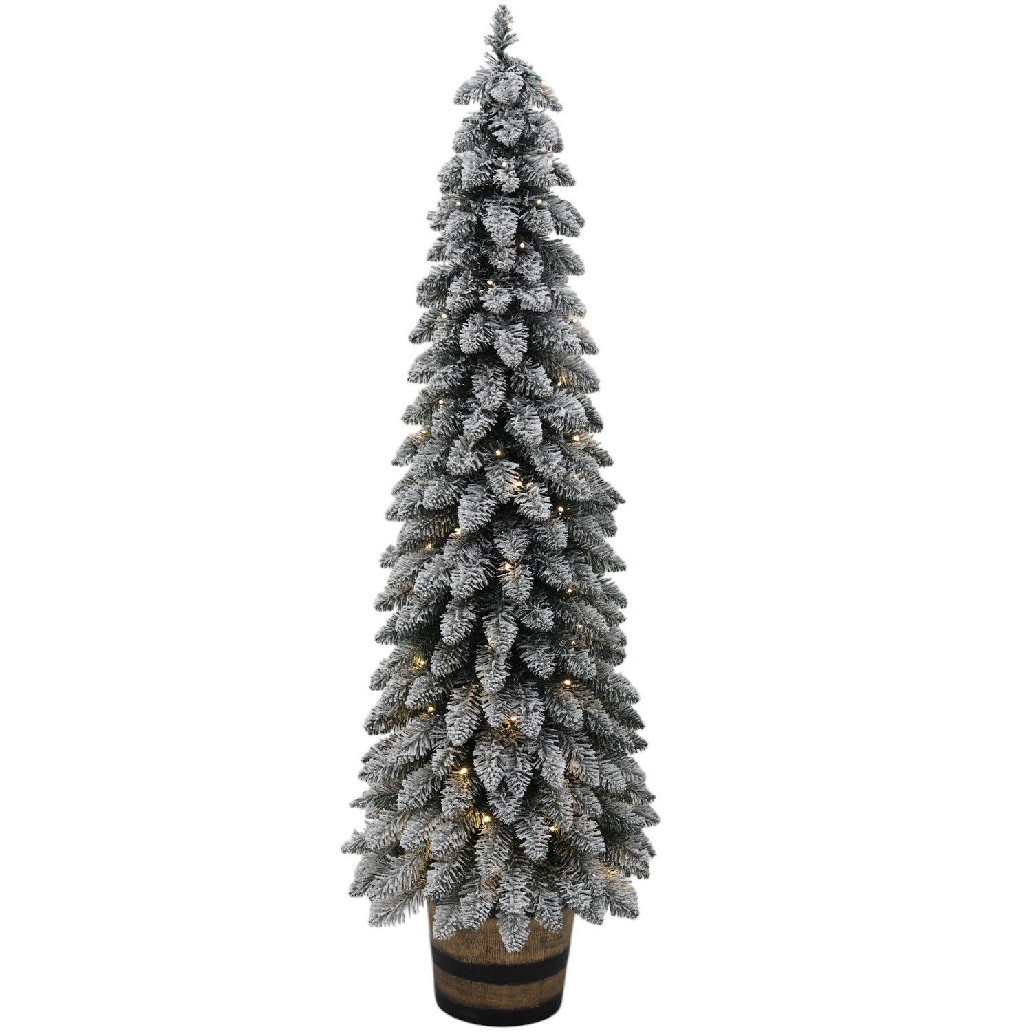 Winchester Pre Lit Potted Tree White and Green Image