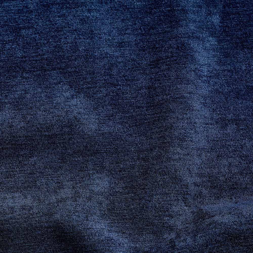 Alan Symonds Blue Chenille Blackout Pencil Pleat Curtains 229cm x 183cm Image 5
