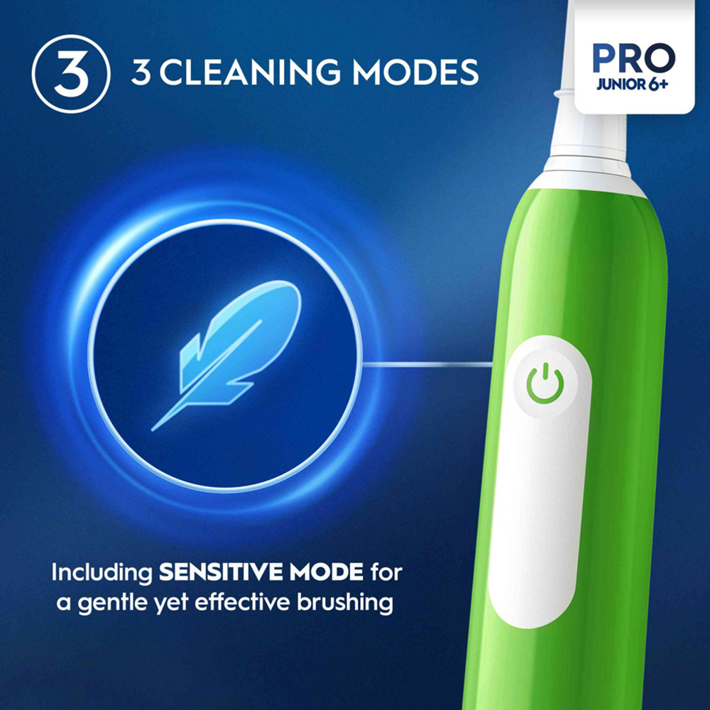 Oral-B Pro Junior Green Electric Toothbrush Image 5