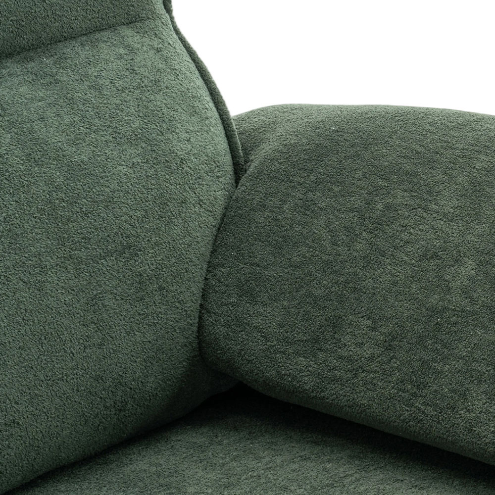 Living and Home 2 Seater Green Chenille Sofa Image 4