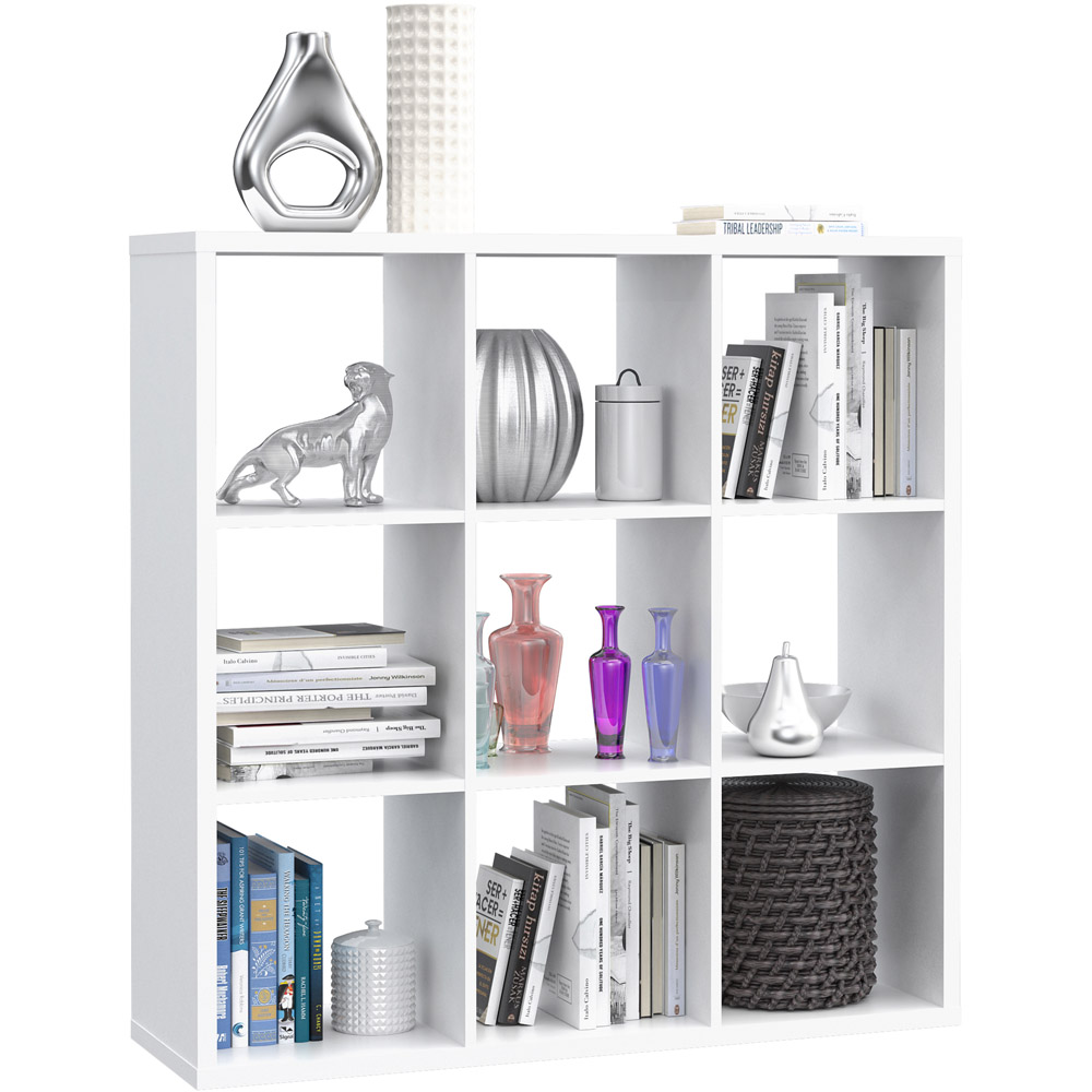 Florence Mauro 9 Shelf Matt White Bookshelf Image 6