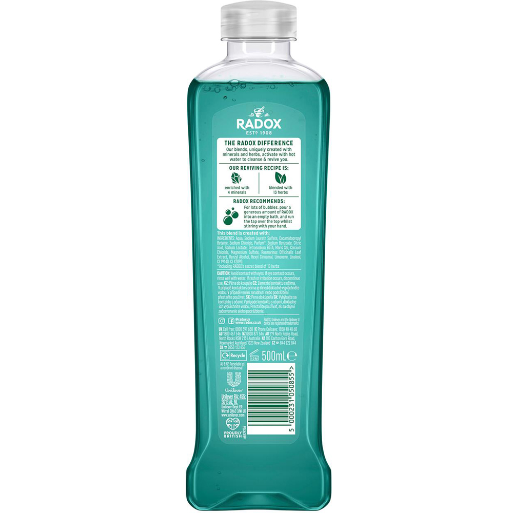 Radox 100% Nature Inspired Fragrance Stress Relief Bath Soak 500ml 6 Pack Image 4