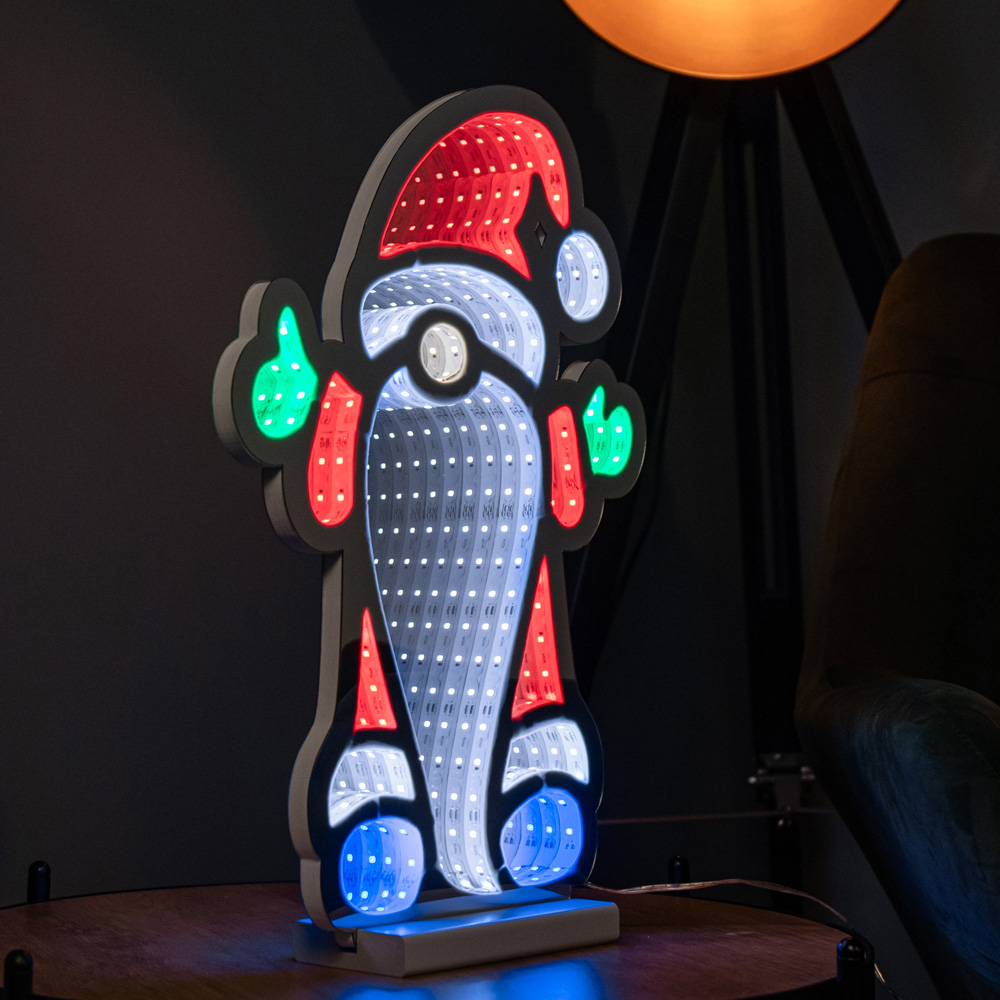 Samuel Alexander Multicolour LED Light Up Standing Gnome Infinity Christmas Decoration 40cm Image 3