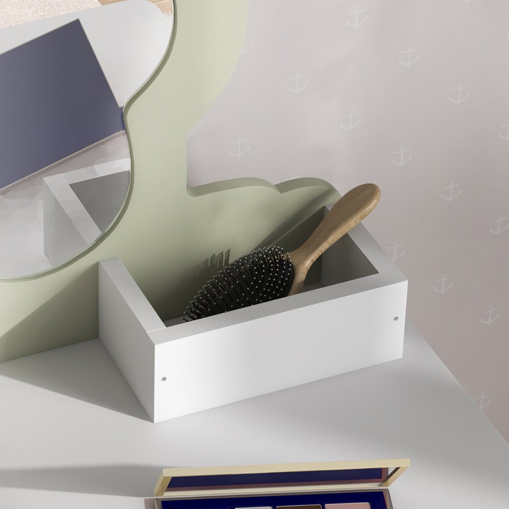 Tommy Toys White Flower Kids Vanity Table Set Image 3