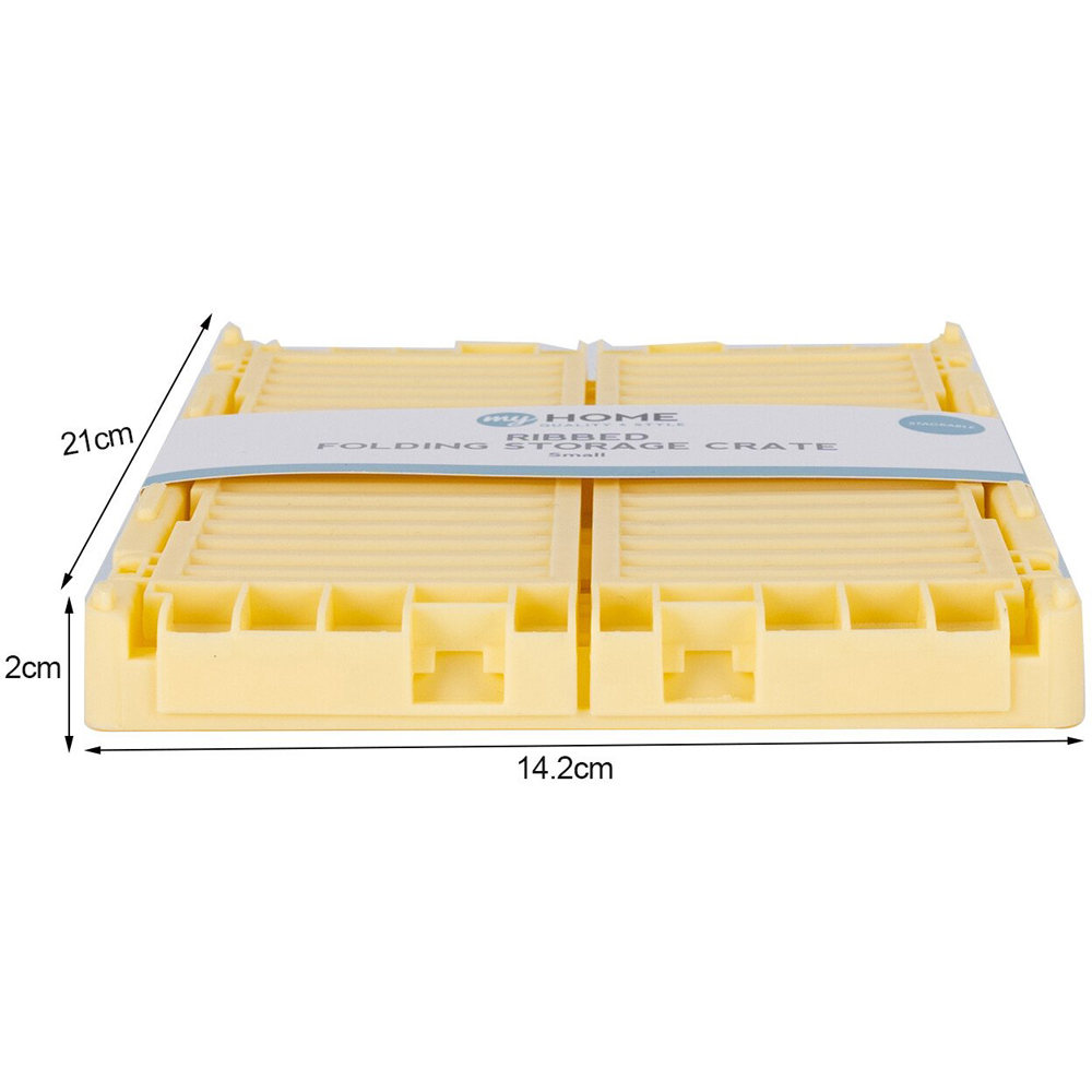 My Home Small Ribbed Foldable Storage Crate Image 12