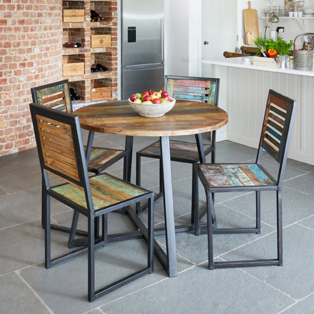 Baumhaus Urban Chic 4 Seater Round Dining Table Image 2