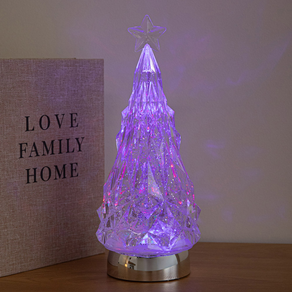 Samuel Alexander Colour Changing LED Christmas Tree Water Spinner Decoration 28cm Image 4